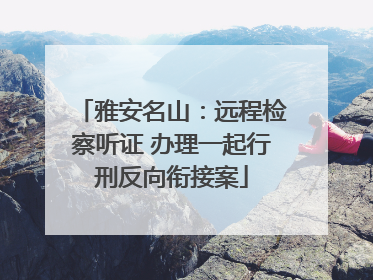 雅安名山：远程检察听证 办理一起行刑反向衔接案