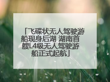 飞碟状无人驾驶游船现身后湖 湖南首艘L4级无人驾驶游船正式起航