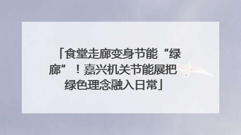 食堂走廊变身节能“绿廊”！嘉兴机关节能展把绿色理念融入日常