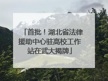首批！湖北省法律援助中心驻高校工作站在武大揭牌