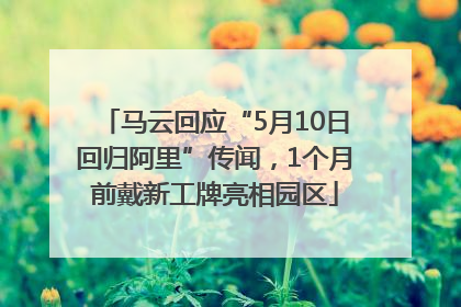 马云回应“5月10日回归阿里”传闻，1个月前戴新工牌亮相园区