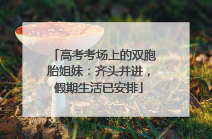 高考考场上的双胞胎姐妹：齐头并进，假期生活已安排