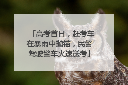 高考首日，赶考车在暴雨中抛锚，民警驾驶警车火速送考