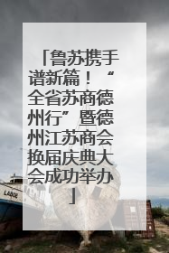 鲁苏携手谱新篇！“全省苏商德州行”暨德州江苏商会换届庆典大会成功举办