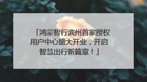 鸿蒙智行滨州首家授权用户中心盛大开业，开启智慧出行新篇章！