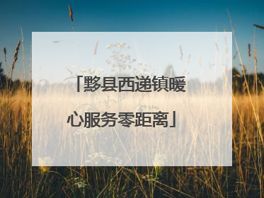 黟县西递镇暖心服务零距离