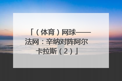（体育）网球——法网：辛纳对阵阿尔卡拉斯（2）