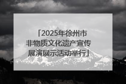 2025年徐州市非物质文化遗产宣传展演展示活动举行